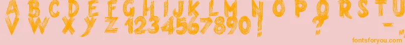 Armagedon Font – Orange Fonts on Pink Background