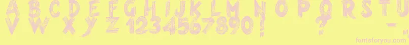 Armagedon Font – Pink Fonts on Yellow Background