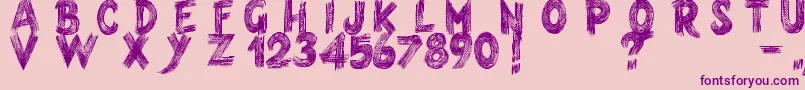 Armagedon Font – Purple Fonts on Pink Background