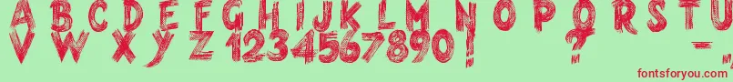 Armagedon Font – Red Fonts on Green Background