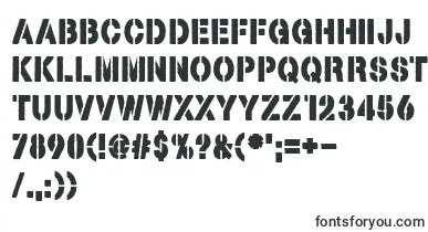 Armed and Traitorous font – stencil Fonts