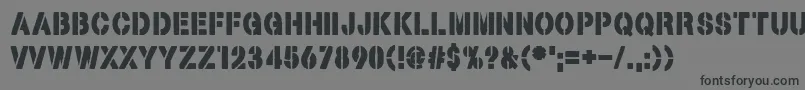 Armed and Traitorous Font – Black Fonts on Gray Background