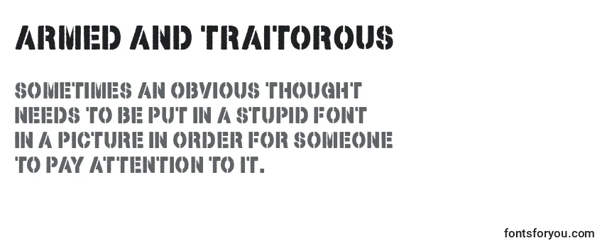 Schriftart Armed and Traitorous