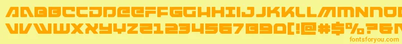 armedlightning Font – Orange Fonts on Yellow Background