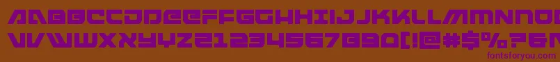 armedlightning Font – Purple Fonts on Brown Background