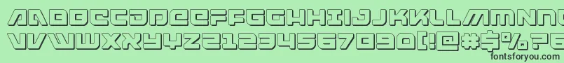 armedlightning3d Font – Black Fonts on Green Background
