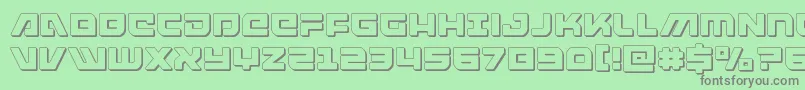 armedlightning3d Font – Gray Fonts on Green Background