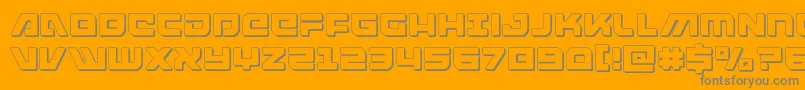 armedlightning3d Font – Gray Fonts on Orange Background