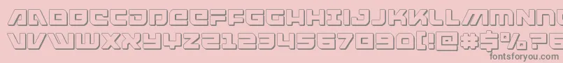 armedlightning3d Font – Gray Fonts on Pink Background