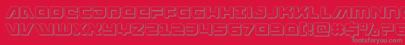 armedlightning3d Font – Gray Fonts on Red Background