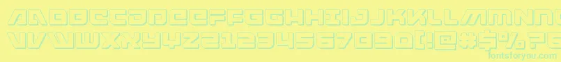 armedlightning3d Font – Green Fonts on Yellow Background