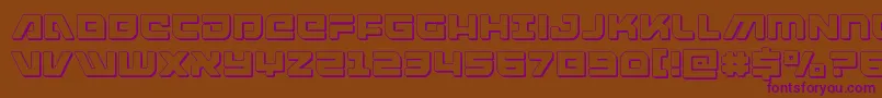 armedlightning3d Font – Purple Fonts on Brown Background