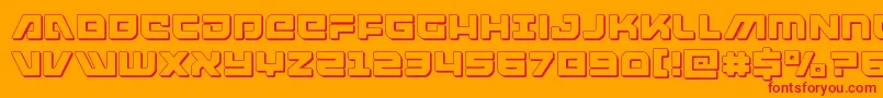 More about armedlightning3d Font armedlightning3d Font – Red Fonts on Orange Background