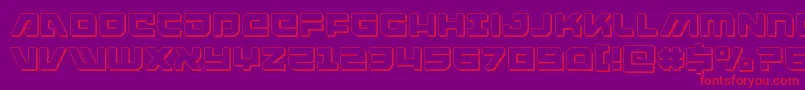 armedlightning3d Font – Red Fonts on Purple Background