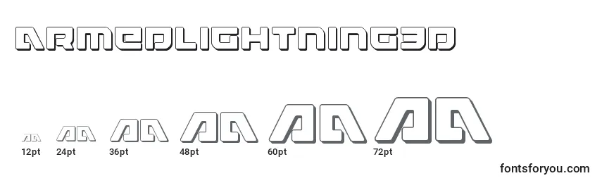 Размеры шрифта Armedlightning3d (119959)