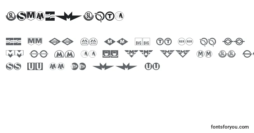 Schriftart SubwaySign – Alphabet, Zahlen, spezielle Symbole