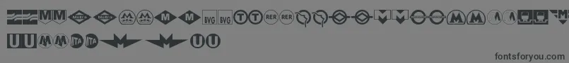 SubwaySign Font – Black Fonts on Gray Background