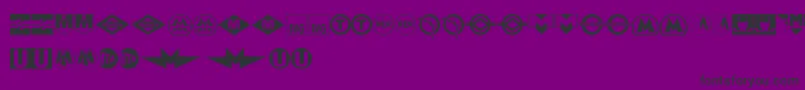 フォントSubwaySign – 紫の背景に黒い文字