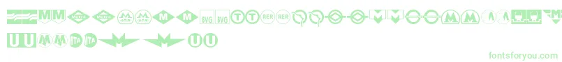 SubwaySign-fontti – vihreät fontit valkoisella taustalla