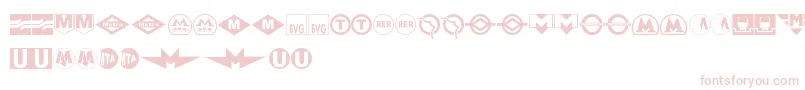 フォントSubwaySign – 白い背景にピンクのフォント