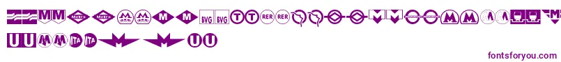 SubwaySign-fontti – violetit fontit valkoisella taustalla