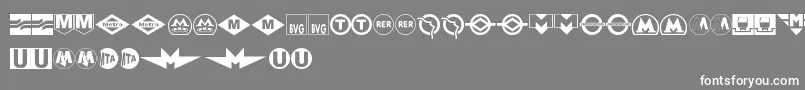 SubwaySign Font – White Fonts on Gray Background