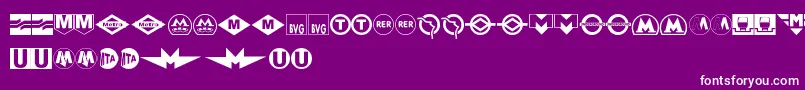 SubwaySign Font – White Fonts on Purple Background