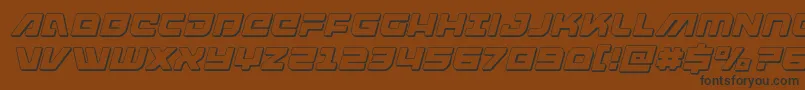 armedlightning3dital Font – Black Fonts on Brown Background