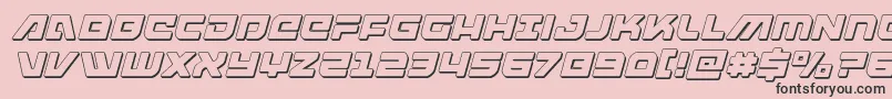 armedlightning3dital Font – Black Fonts on Pink Background