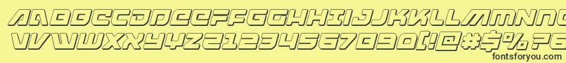 armedlightning3dital Font – Black Fonts on Yellow Background