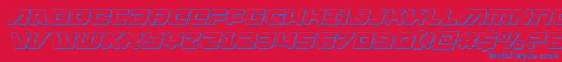 armedlightning3dital Font – Blue Fonts on Red Background
