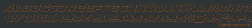 armedlightning3dital Font – Brown Fonts on Black Background