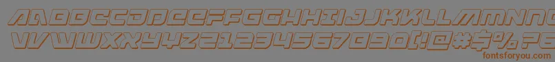 armedlightning3dital Font – Brown Fonts on Gray Background