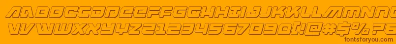 armedlightning3dital Font – Brown Fonts on Orange Background