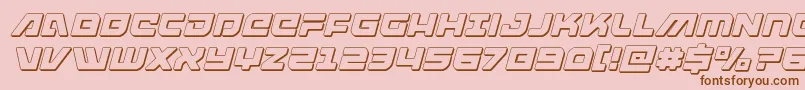 armedlightning3dital Font – Brown Fonts on Pink Background