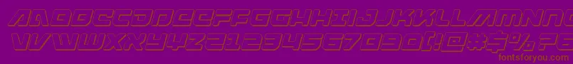 armedlightning3dital Font – Brown Fonts on Purple Background