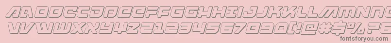 armedlightning3dital Font – Gray Fonts on Pink Background