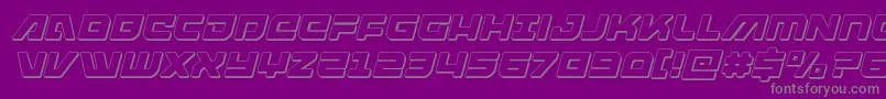 armedlightning3dital-Schriftart – Graue Schriften auf violettem Hintergrund