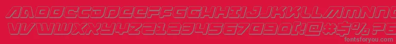 Шрифт armedlightning3dital – серые шрифты на красном фоне