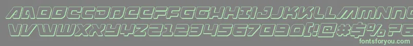 armedlightning3dital Font – Green Fonts on Gray Background