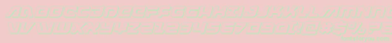 armedlightning3dital Font – Green Fonts on Pink Background