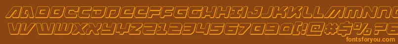 armedlightning3dital Font – Orange Fonts on Brown Background