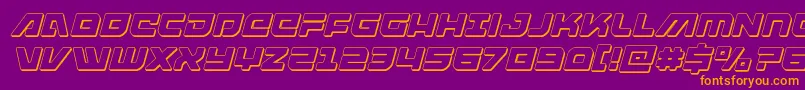 armedlightning3dital Font – Orange Fonts on Purple Background