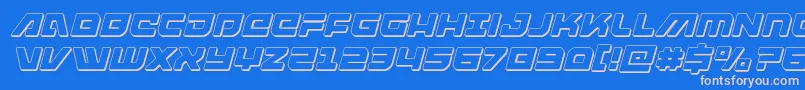 armedlightning3dital Font – Pink Fonts on Blue Background