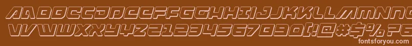 Шрифт armedlightning3dital – розовые шрифты на коричневом фоне