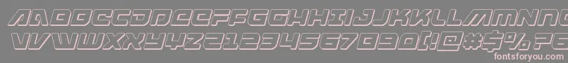 armedlightning3dital Font – Pink Fonts on Gray Background