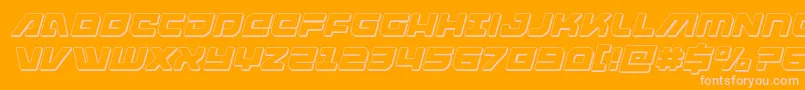 armedlightning3dital Font – Pink Fonts on Orange Background