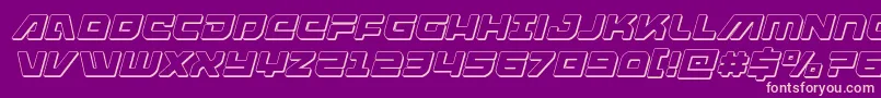 armedlightning3dital Font – Pink Fonts on Purple Background