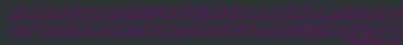 Шрифт armedlightning3dital – фиолетовые шрифты на чёрном фоне