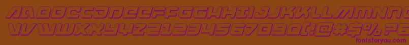 armedlightning3dital Font – Purple Fonts on Brown Background